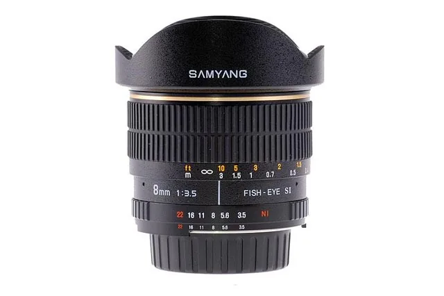 Objetivo Samyang 8 mm F 3,8 E MOUNT